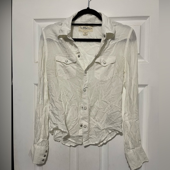 TRUE RELIGION WHITE WESTERN STYLE BUTTON UP DRESS SHIRT - Picture 1 of 2
